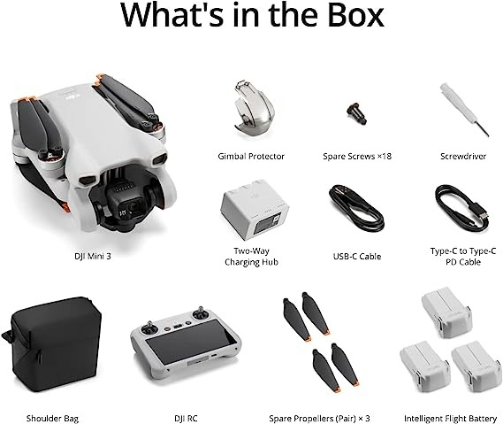 DJI MINI 3 FLY MORE COMBO (DJI RC) - LIGHTWEIGHT AND FOLDABLE MINI CAMERA