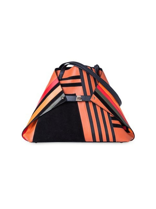 AKRIS MEDIUM AI LEATHER SHOULDER BAG