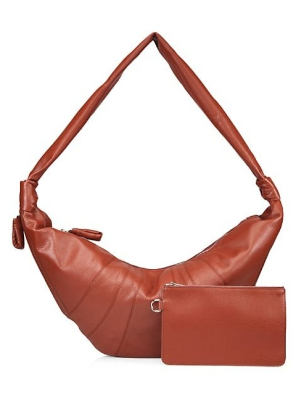 LEMAIRE LARGE CROISSANT LEATHER SHOULDER BAG