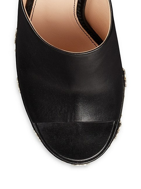 GUCCI JANAYA 95MM PLATFORM LEATHER MULES