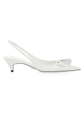 PRADA HALF BOW 45MM SLINGBACKS - WHITE