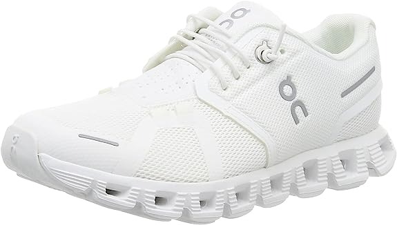 ON WOMEN'S CLOUD 5 SNEAKERS - WHITE