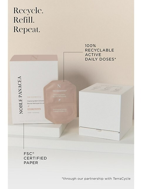 NOBLE PANACEA THE ELEMENTAL CLEANSING BALM & EXFOLIATING REFINER 30-DAY REFILL SET