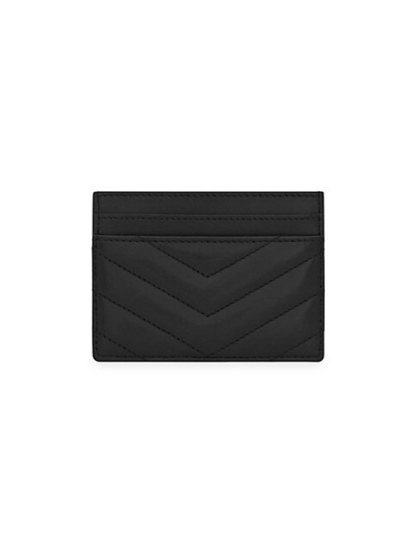 SAINT LAURENT CASSANDRE MATELASS CARD CASE IN LAMBSKIN