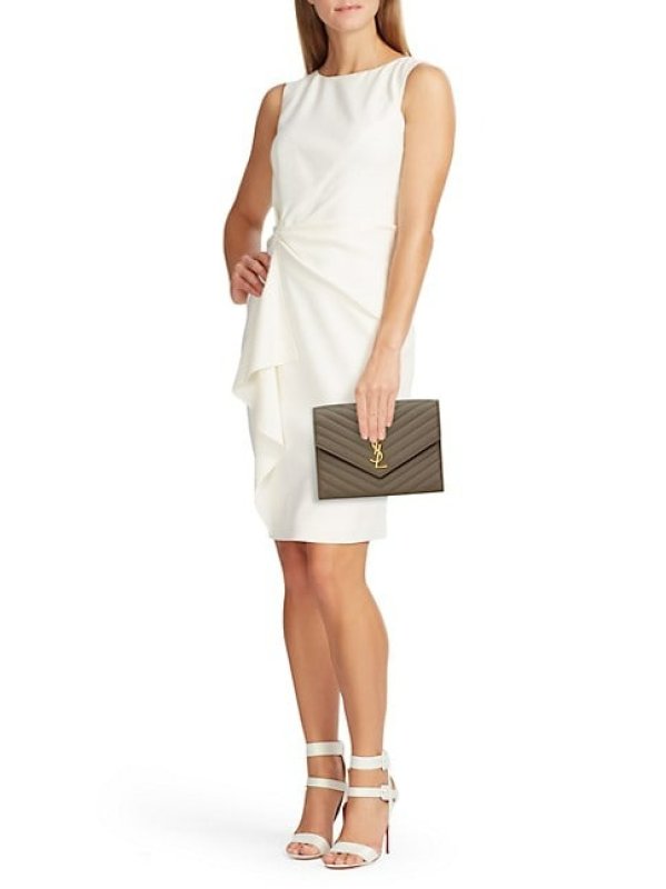 SAINT LAURENT CASSANDRE MATELASS FLAP POUCH IN LAMBSKI