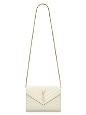 SAINT LAURENT CASSANDRE MATELASS CHAIN WALLET IN LAMBSKIN
