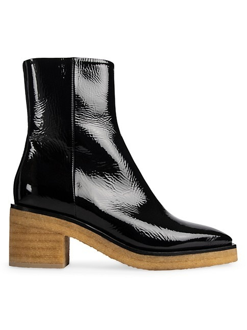 PIERRE HARDY JIM FOLK 75MM PATENT LEATHER BOOTIES