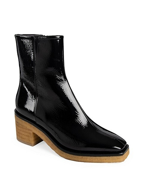 PIERRE HARDY JIM FOLK 75MM PATENT LEATHER BOOTIES