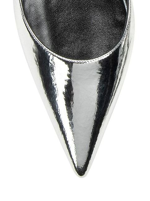 PIERRE HARDY STELLA 25MM METALLIC LEATHER KITTEN HEELS
