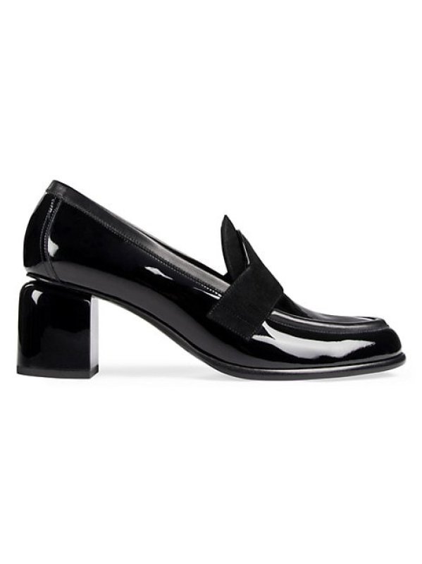 PIERRE HARDY ETON 70MM PATENT LEATHER LOAFER PUMPS
