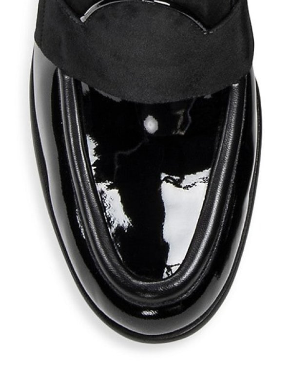 PIERRE HARDY ETON 70MM COLORBLOCKED LEATHER LOAFER PUMPS
