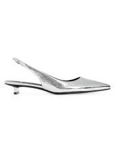 PIERRE HARDY STELLA 25MM METALLIC LEATHER KITTEN HEELS