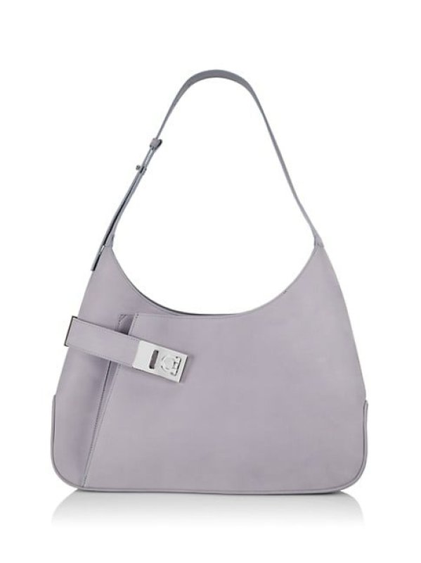 FERRAGAMO ARCH LEATHER SHOULDER BAG