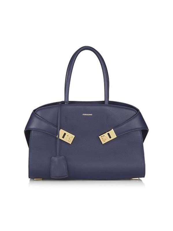 FERRAGAMO SMALL LEATHER TOP-HANDLE BAG