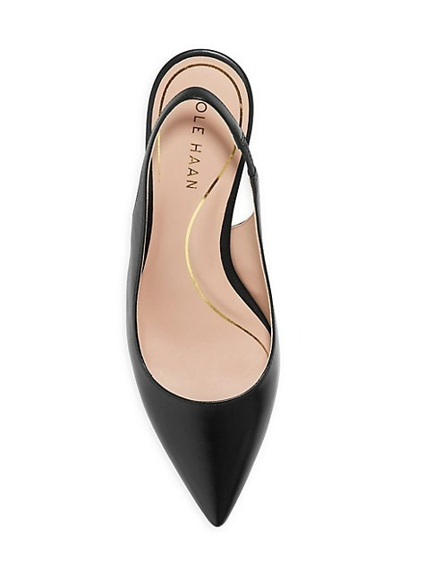 COLE HAAN VANDAM 65MM LEATHER SLINGBACK PUMPS