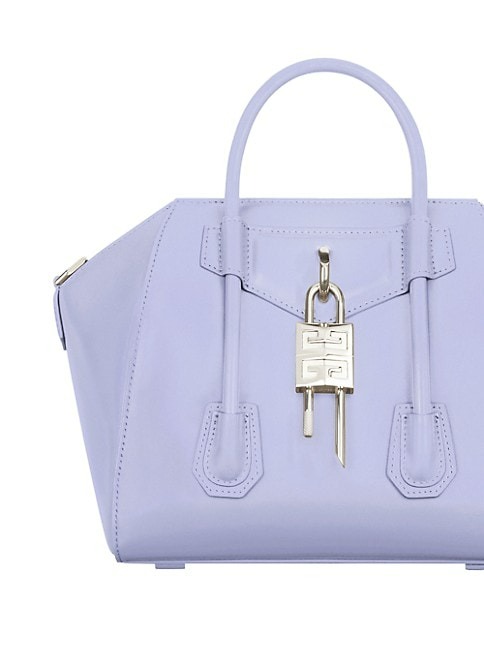 GIVENCHY MINI ANTIGONA LOCK TOP HANDLE BAG IN BOX LEATHER
