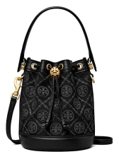 TORY BURCH MONOGRAM MINI BUCKET BAG