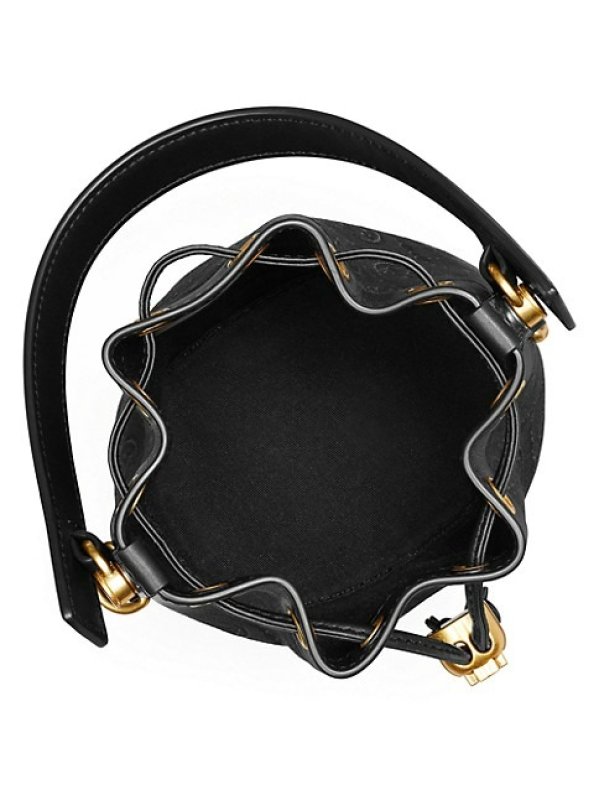 TORY BURCH MONOGRAM MINI BUCKET BAG