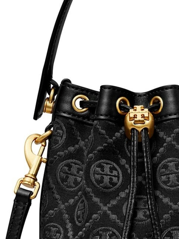 TORY BURCH MONOGRAM MINI BUCKET BAG