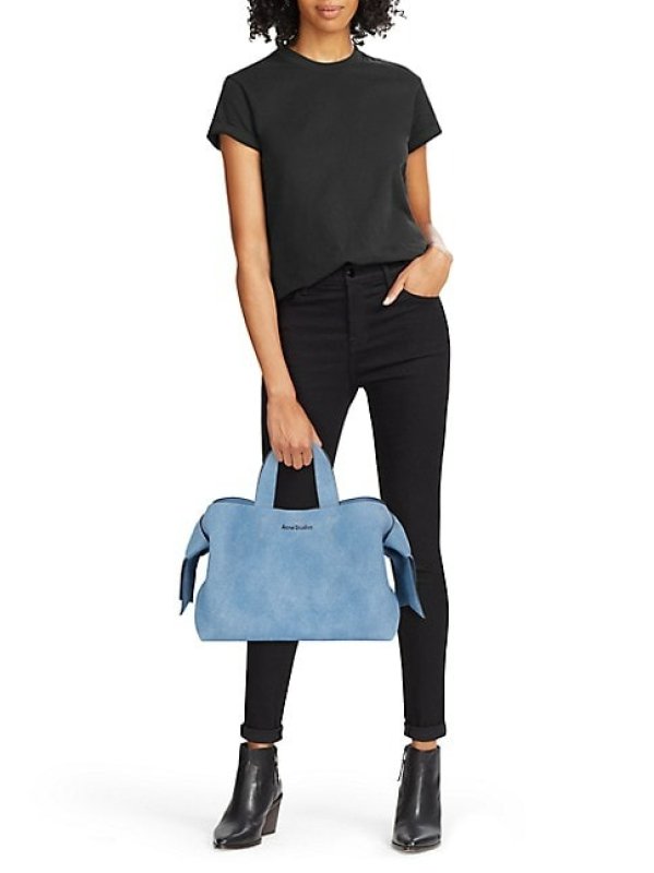 ACNE STUDIOS MUSUBI DENIM SUEDE TOTE BAG