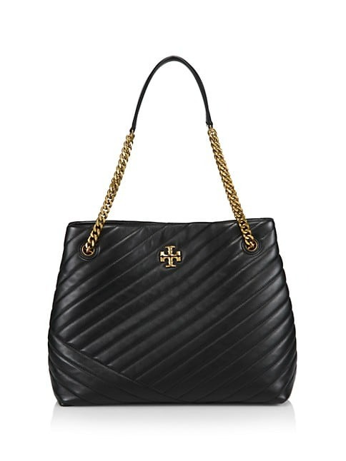 TORY BURCH KIRA LEATHER CHEVRON TOTE BAG