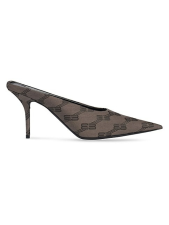 BALENCIAGA SQUARE KNIFE 80MM MULES BB MONOGRAM