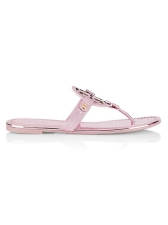 TORY BURCH MILLER METALLIC LOGO SANDALS