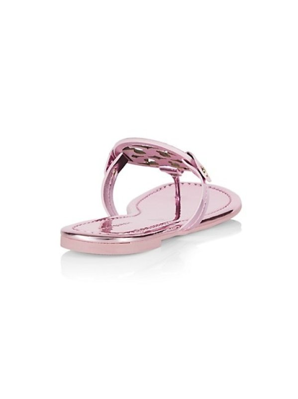 TORY BURCH MILLER METALLIC LOGO SANDALS