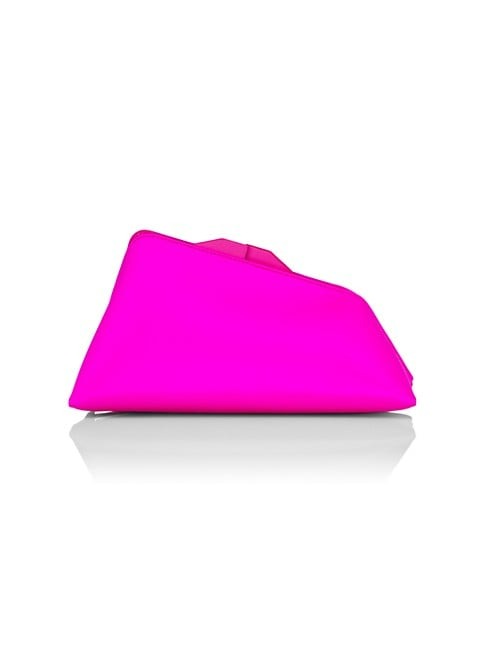 THE ATTICO SATIN GEOMETRIC CLUTCH BAG