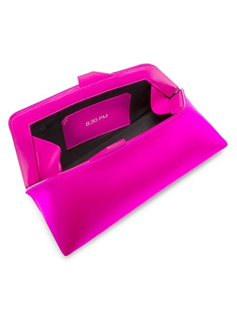 THE ATTICO SATIN GEOMETRIC CLUTCH BAG