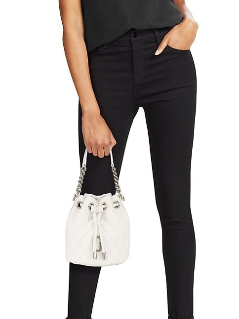 MARC JACOBS MEDIUM QUILTED LEATHER BUCKET BAG