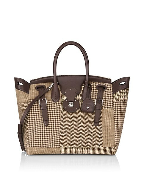 RALPH LAUREN SOFT RICKY 33 PATCHWORK SATCHEL BAG