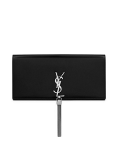 SAINT LAURENT KATE CLUTCH WITH TASSEL IN SHINY LEATHER