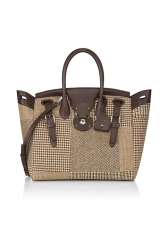 RALPH LAUREN SOFT RICKY 33 PATCHWORK SATCHEL BAG