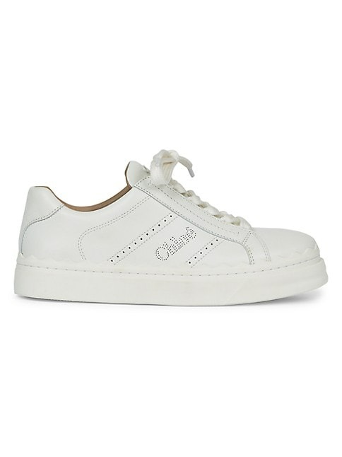 CHLOE LAUREN LEATHER LOW-TOP SNEAKERS