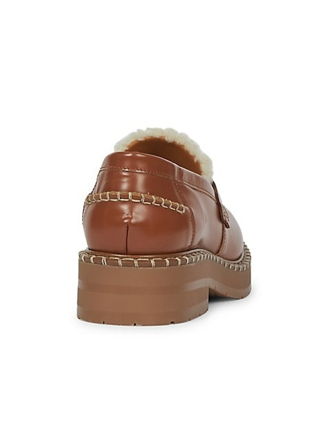 CHLOE NOUA LEATHER LOAFERS