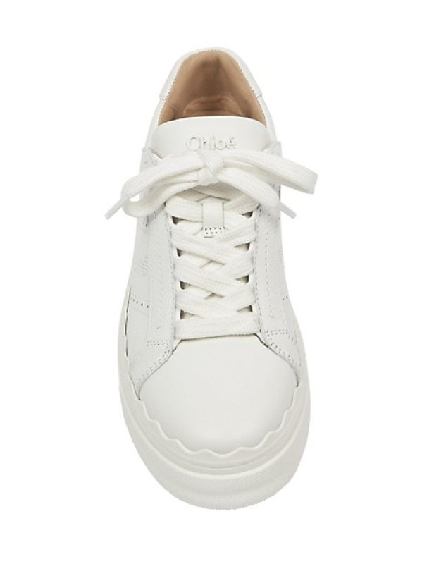 CHLOE LAUREN LEATHER LOW-TOP SNEAKERS