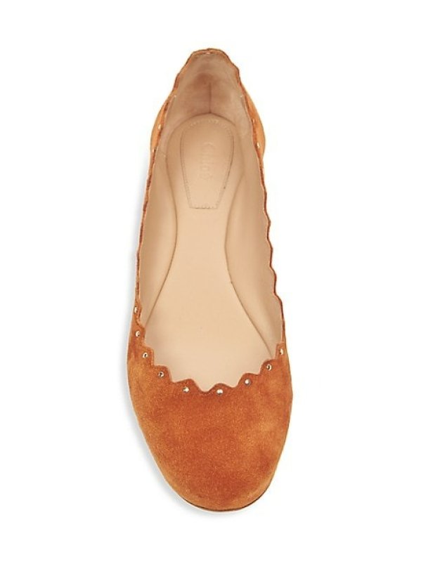 CHLOE LAUREN SUEDE BALLET FLATS