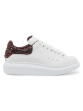ALEXANDER MCQUEEN OVERSIZED EMBELLISHED LEATHER LOW-TOP SNEAKERS