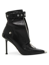 ALEXANDER MCQUEEN SLASH BIKER 90MM LEATHER BOOTIES