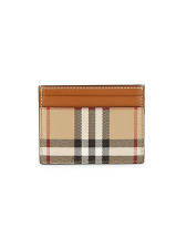 BURBERRY PLAID LEATHER CARD CASE