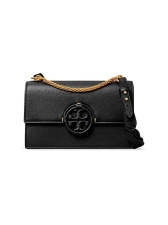 TORY BURCH MILLER FLAP LEATHER SHOULDER BAG