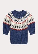 POLO RALPH LAUREN FAIR ISLE PUFF-SLEEVE SWEATER