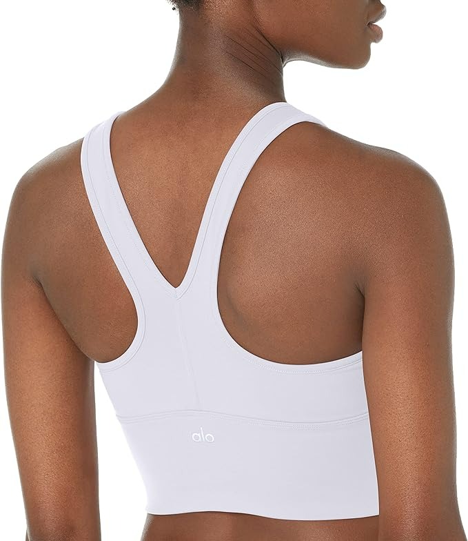ALO YOGA WOMEN'S WILD THING BRA -  WHITE