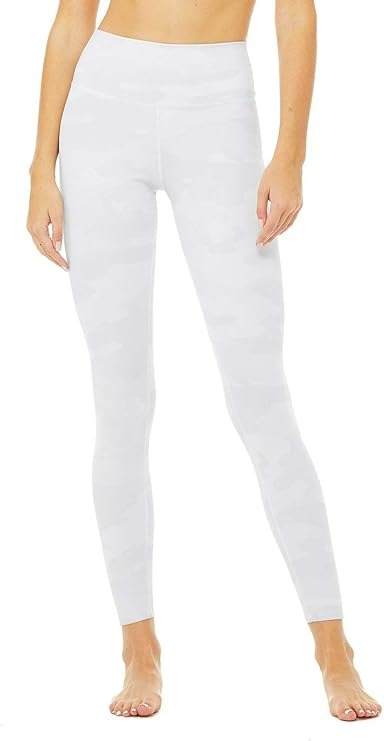 ALO YOGA WOMEN'S HIGH WAIST VAPOR LEGGING - WHITE CAMOUFLAGE