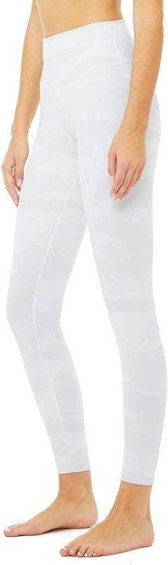 ALO YOGA WOMEN'S HIGH WAIST VAPOR LEGGING - WHITE CAMOUFLAGE