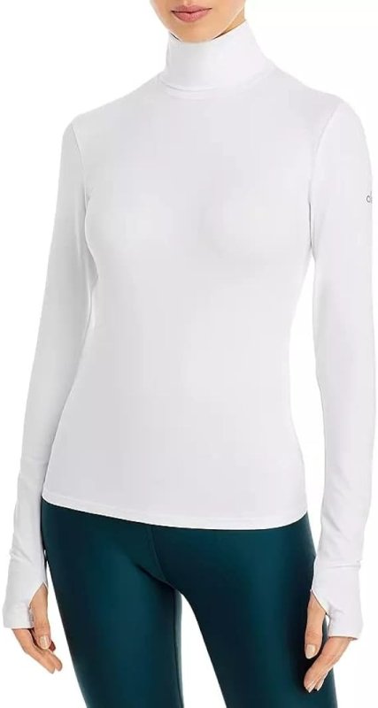 ALO YOGA WOMEN'S ALOSOFT REFINE TURTLENECK T-SHIRT