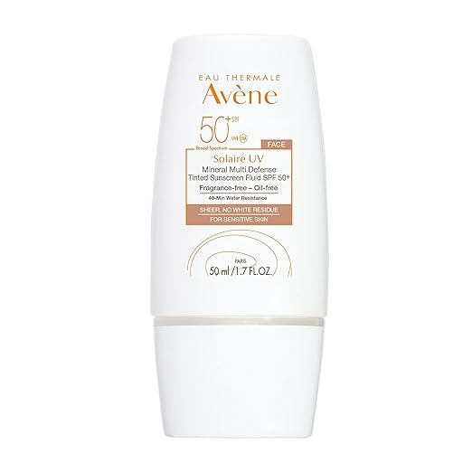 EAU THERMALE AVENE SOLARIE UV MINERAL MULTI-DEFENSE TINTED SUNSCREEN FLUID - 1.7 FL OZ