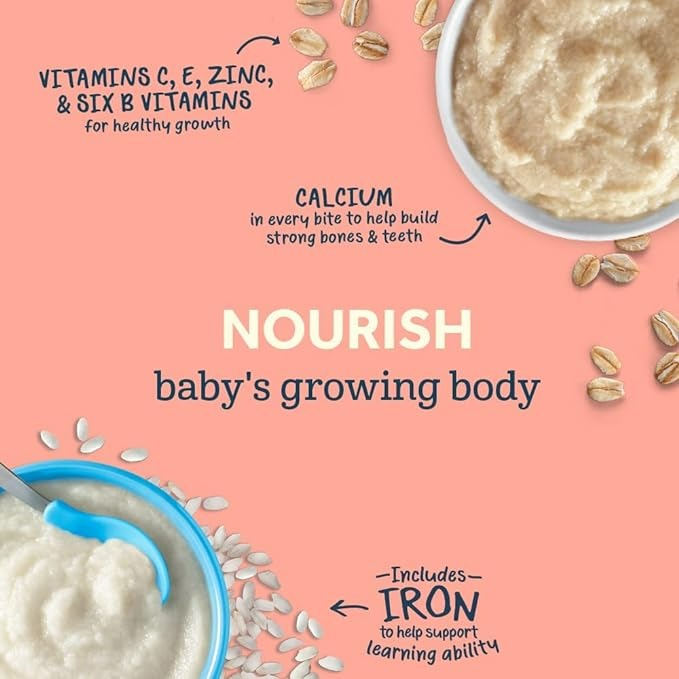 GERBER BABY CEREAL 1ST FOODS GRAIN & GROW OATMEAL - 16 OZ - 6'LI PAKET