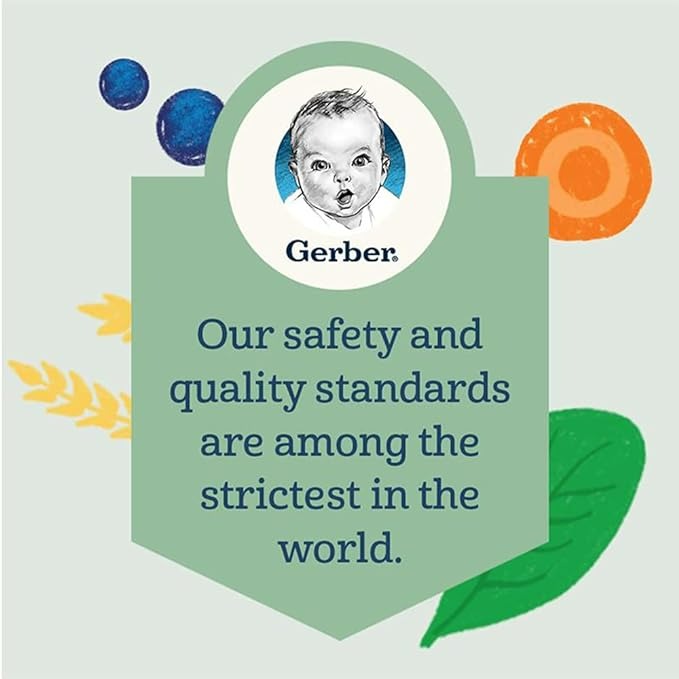 GERBER BABY CEREAL PROBIOTIC FOR CRAWLERS POWERBLEND OATMEAL LENTIL CARROT APPLE - 8 OZ - 6'LI PAKET